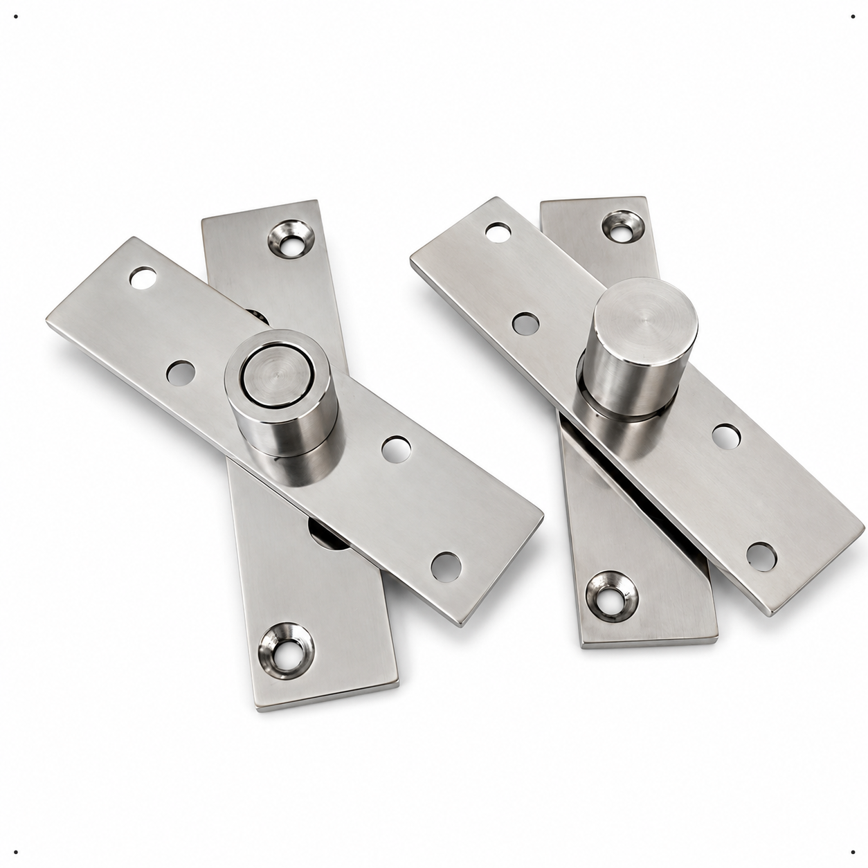 DOBRADIÇA PIVOTANTE EM AÇO INOX